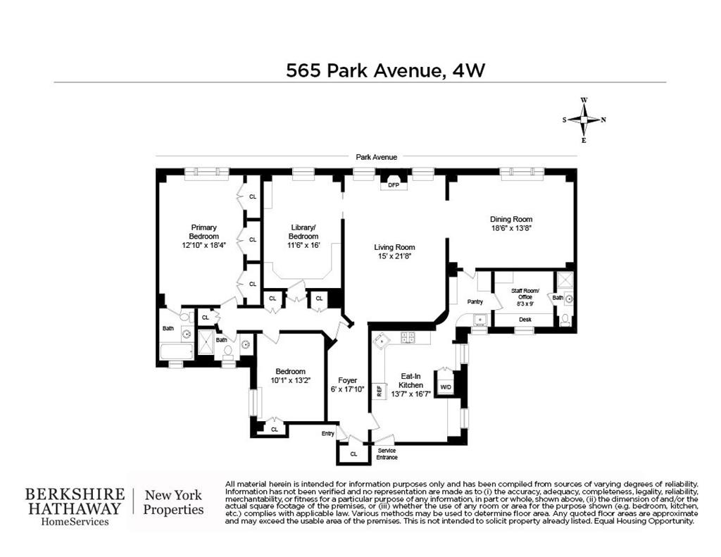 565 Park Avenue 4W Upper East Side New York NY 10065