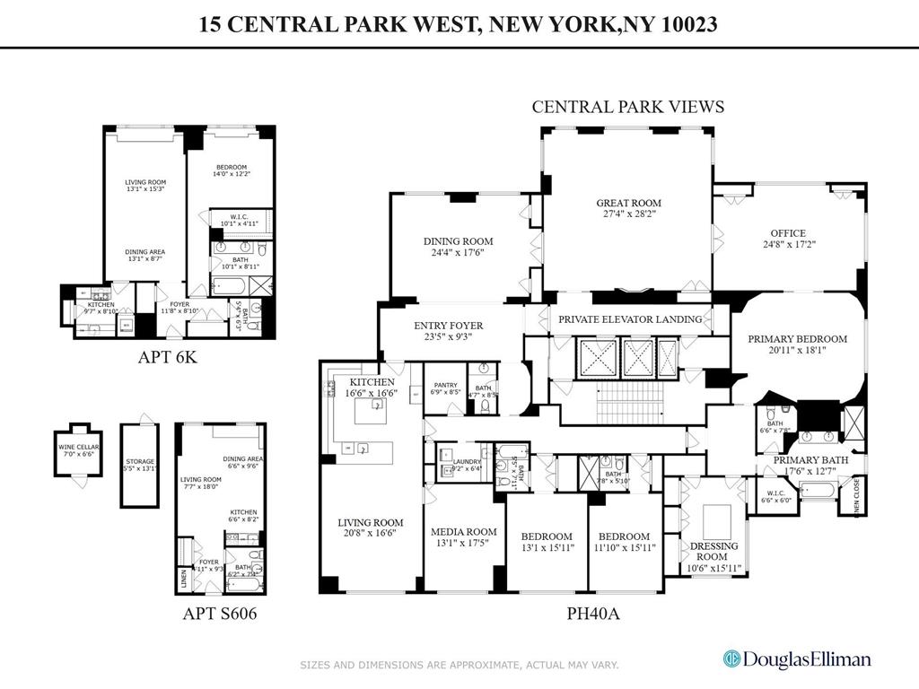 15 Central Park West PH40A/6K Central Park West New York NY 10023